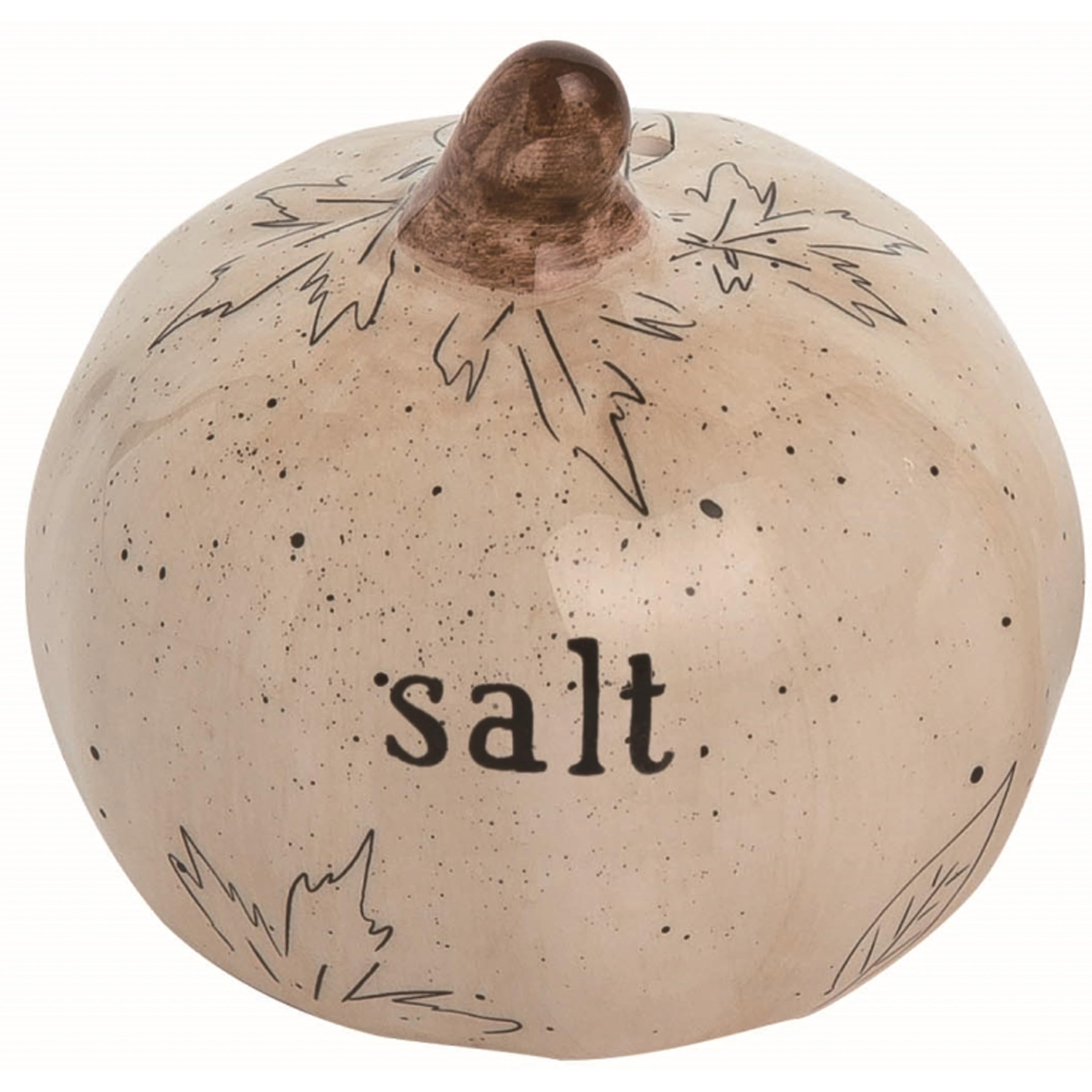 White Ceramic Pumpkin Salt and Pepper Shakers Set - Fall Kitchen Decor, Thanksgiving Tableware for Autumn Dining & Holiday Season