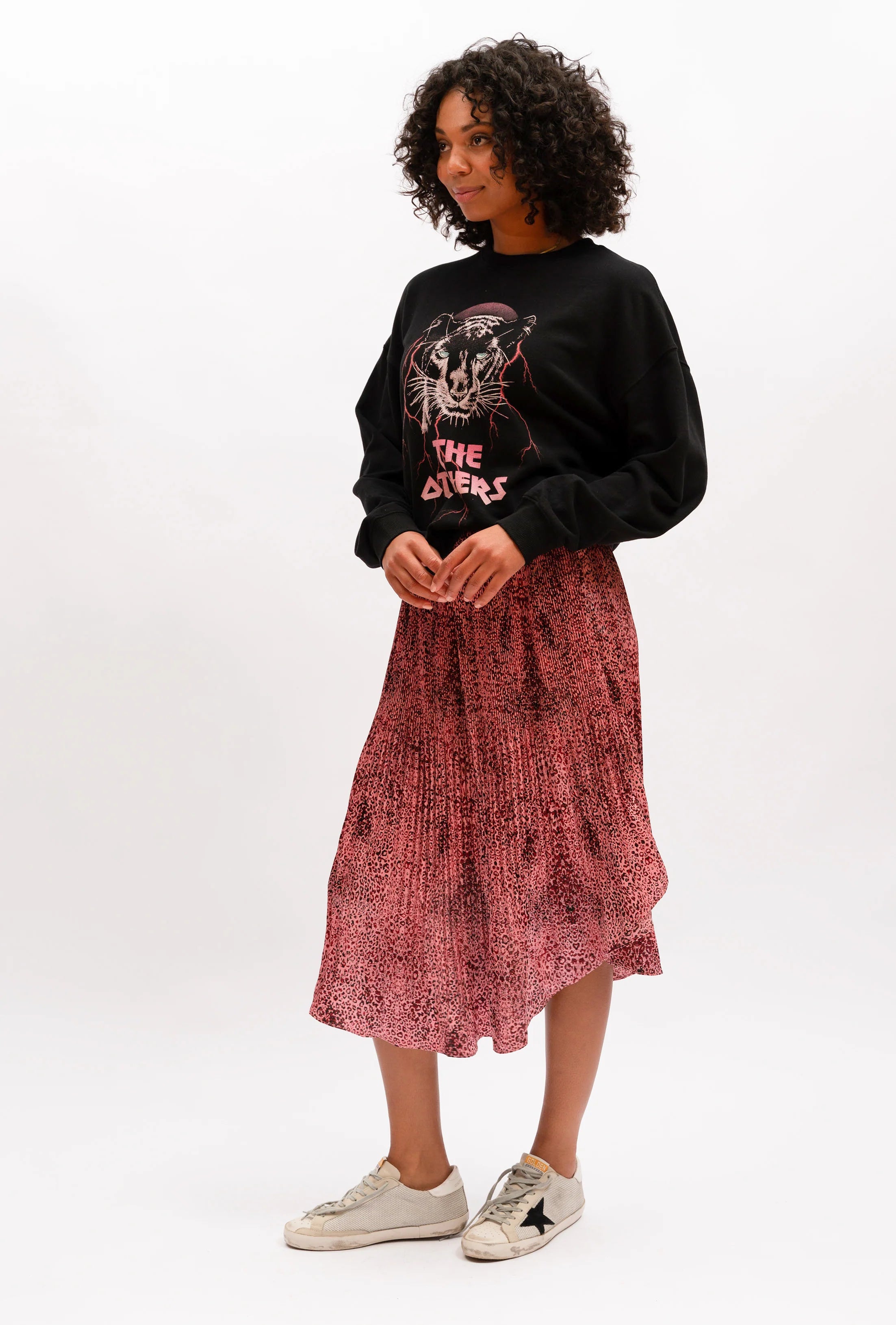 Stylish Gina Pleated Skirt for Women | Flowy A-Line Midi Skirt with Elastic Waist | Perfect for Office, Date Night & Casual Outfits