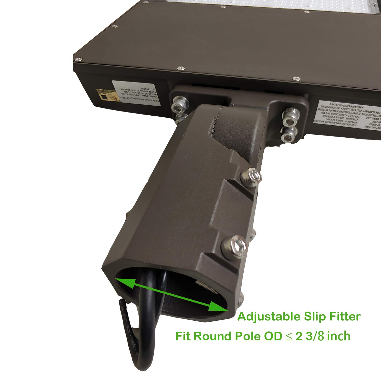 450W LED Parking Lot Lights - DLC UL Certified, 63,000LM 5000K, 100-277V, 20KV Surge Protector, 1-10V Dimmable (Equivalent to 1000-1500W MH) - Perfect for Street Lighting, Warehouse, and Outdoor Area Illumination