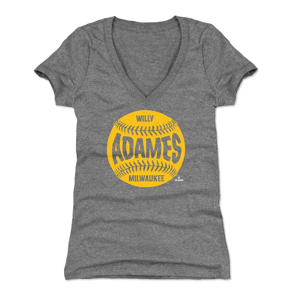 500 LEVEL Willy Adames Women's Baseball Jersey Shirt - Milwaukee Brewers Player Jersey for Women - Perfect for Game Day, Fan Events & Baseball Enthusiasts