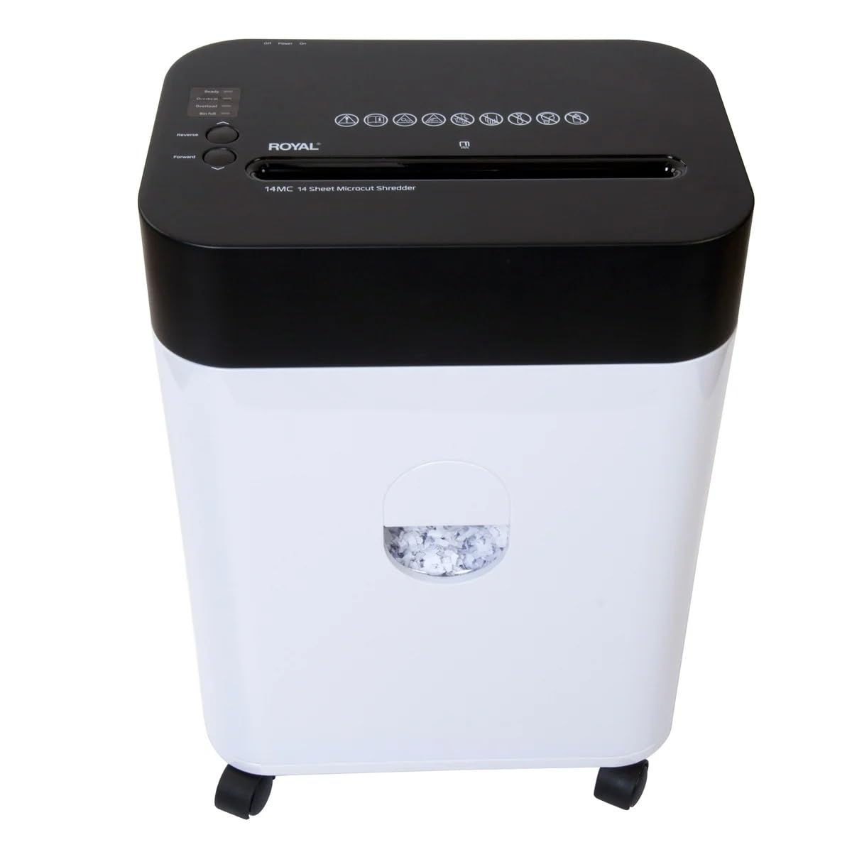 Royal Shredder Micro-Cut Paper Shredder - 14-Sheet Capacity, Black & White for Home & Office Security | Perfect for Confidential Documents, Bills & Credit Cards