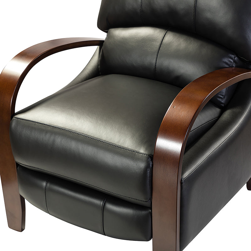 Melissa Genuine Leather Manual Recliner Chair - Handcrafted Full Grain Leather Living Room Recliner with Smooth Manual Mechanism, Perfect for Home Theater, Gaming, and Relaxation
