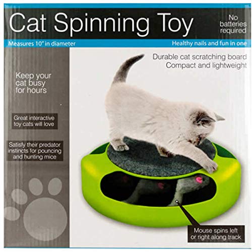 Interactive Cat Scratcher Pad with Spinning Mouse Toy - Fun Wondertrail Play Mat for Indoor Cats, Encourages Exercise & Natural Scratching Instincts - Perfect for Playtime, Training & Stress Relief