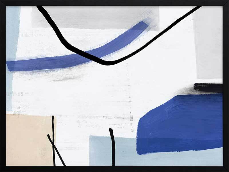 Coherence II Framed Art Print - Modern Abstract Wall Decor for Living Room, Bedroom & Office - Perfect for Home & Office Decor