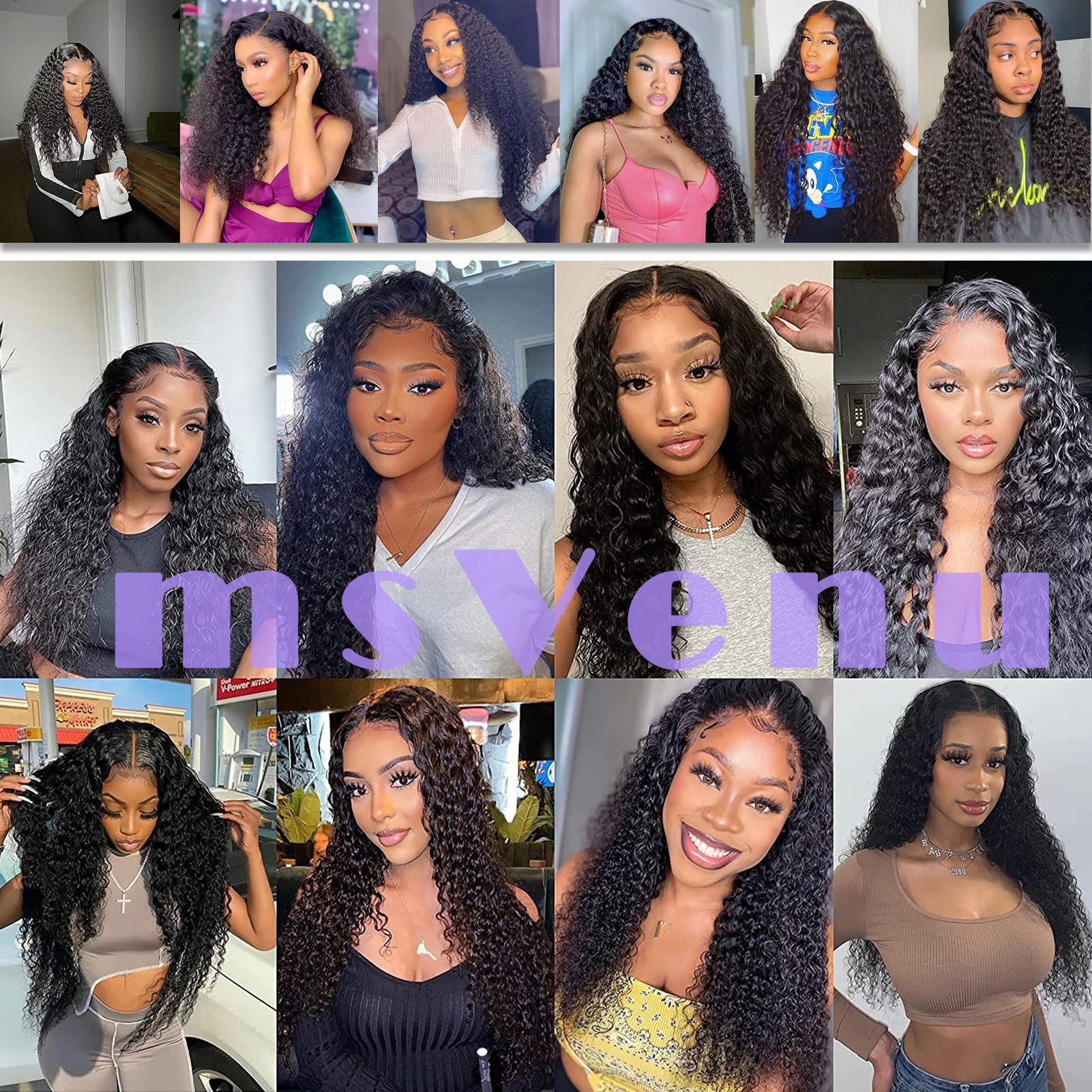 100% Raw Indian Human Hair Bundles - Water Wave Wet & Wavy Hair Extensions (20, 22, 24 Inch) | Natural Look for Styling, Weaves & Protective Hairstyles