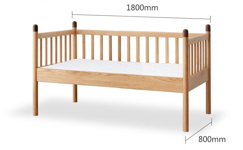 Premium Solid Oak Wood Toddler Bed – Sturdy & Safe for Kids | Perfect for Nursery, Bedroom & Daycare Use