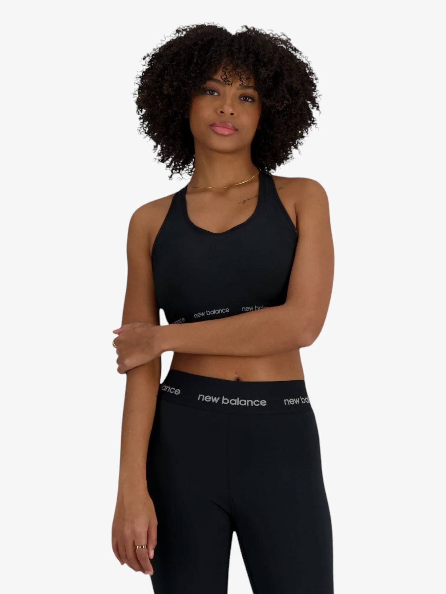 New Balance Women's Sleek Medium Support Sports Bra - Top Workout & Training Bra for Women - Perfect for Gym, Running & Fitness Activities