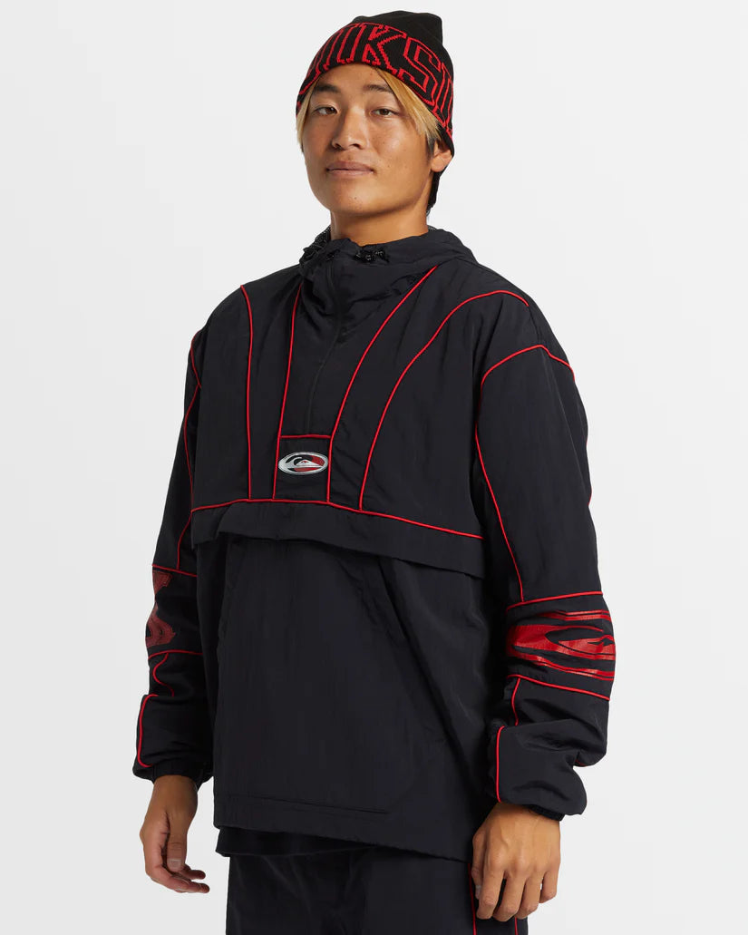 Quiksilver Griff Track Anorak Jacket - Waterproof & Windproof Outdoor Hooded Coat for Men - Perfect for Hiking, Camping & Winter Sports