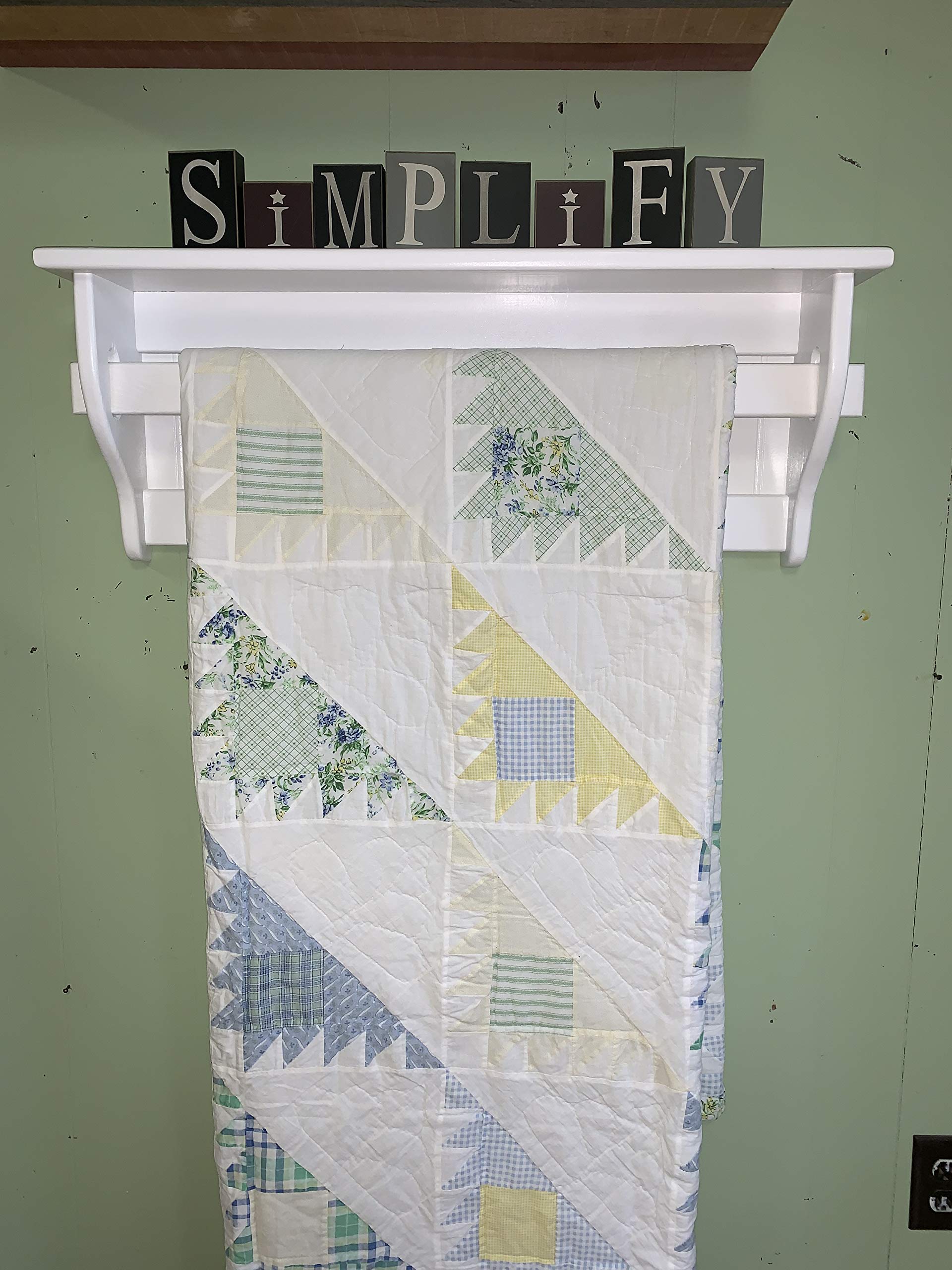 Wall Quilt Rack - Space-Saving Storage for Bedroom Decor