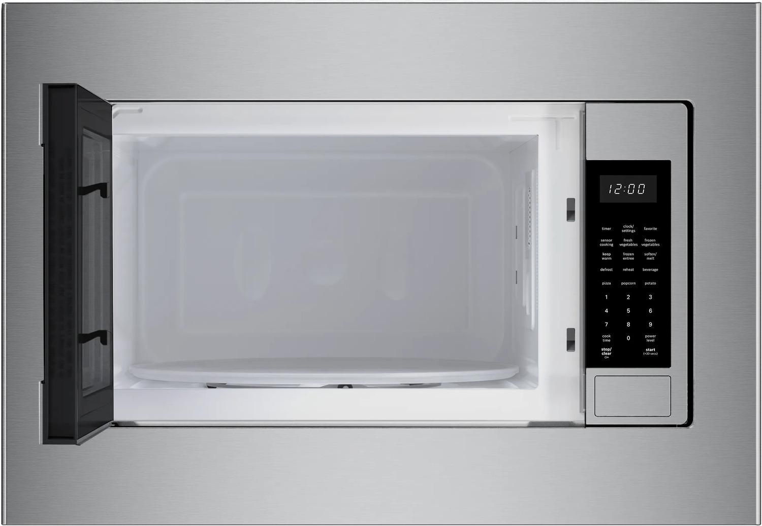 Bosch HMB30155UC 300 Series 24-Inch Built-In Microwave Oven with Left Side Opening Door - Stainless Steel - Perfect for Modern Kitchens and Small Spaces