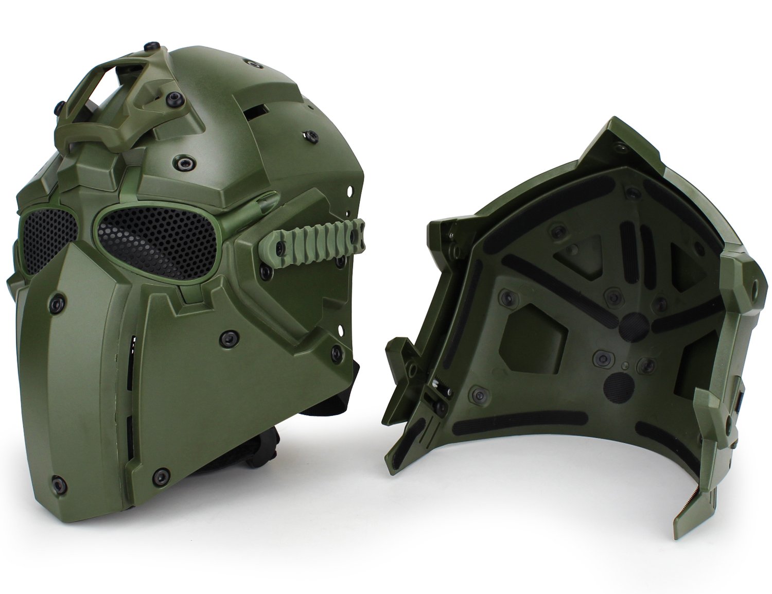 Tactical Airsoft Full Face Protection Helmet - Terminator Style Mask with Goggles | Military Simulation, Role-Playing Games, Movie Props, Hunting & Paintball Shooting Gear