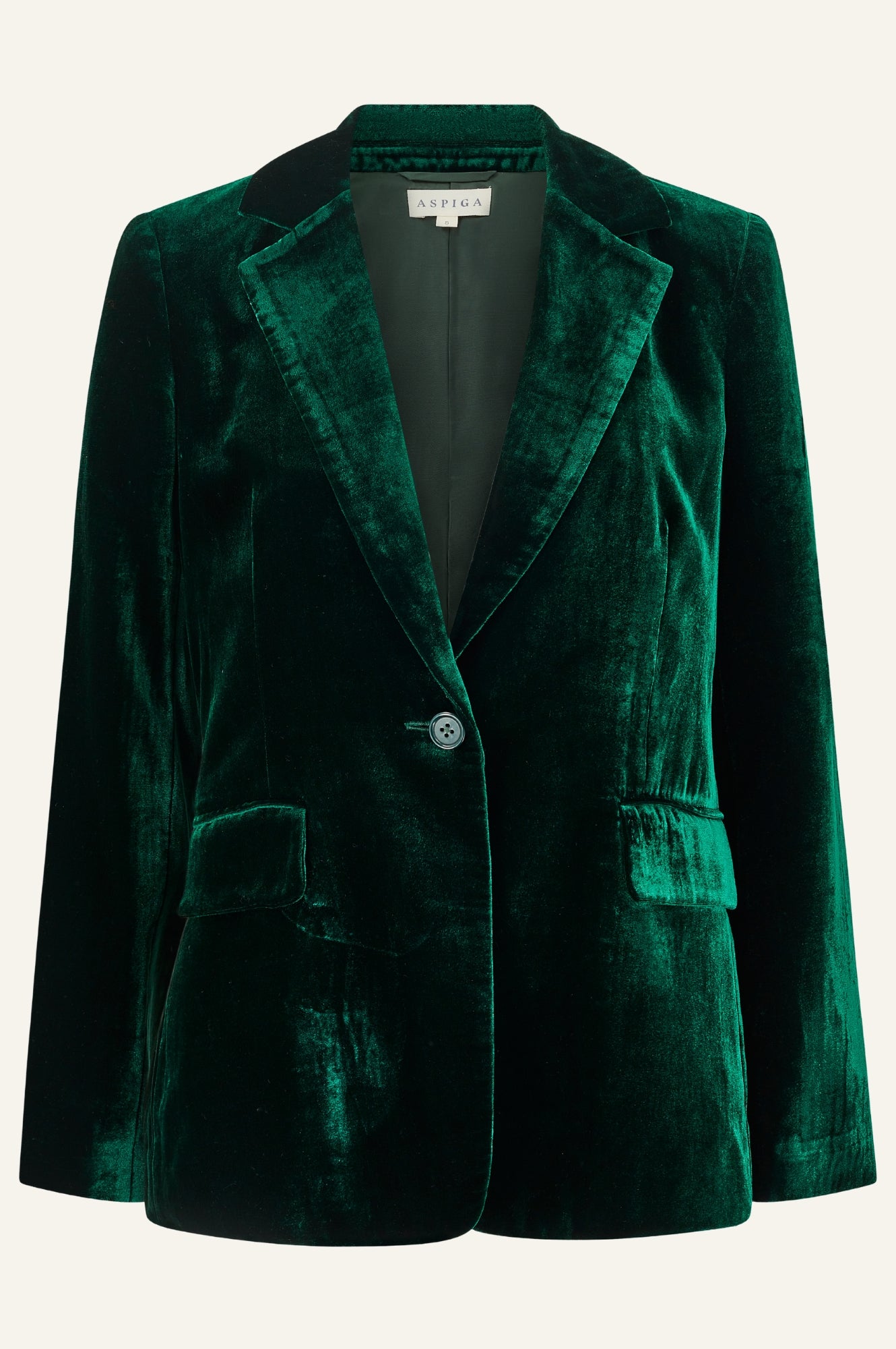Asha Velvet Blazer for Women - Elegant Emerald Green Formal Jacket for Office Wear, Business Meetings & Evening Events