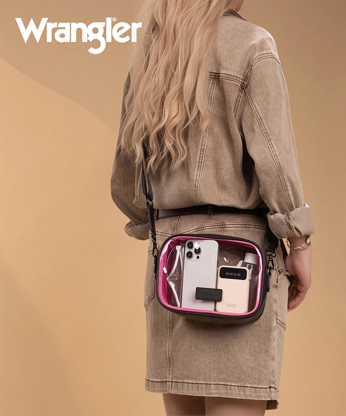 Wrangler Clear Crossbody Stadium Bag for Concerts, Sports Events & Travel - Approved for NFL, MLB, NBA & NCAA Games