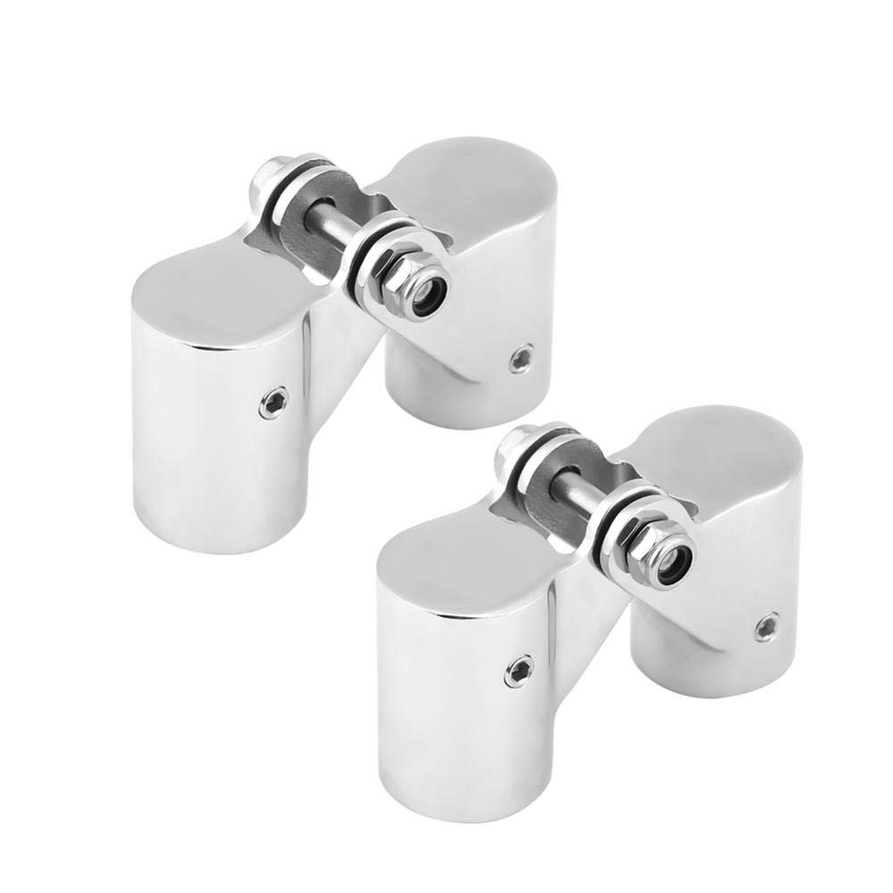 Senyar 316 Stainless Steel Swivel Pipe Connector - 25mm Marine Grade Folding Tube Fitting for Boat Rail & Yacht Accessories | Corrosion Resistant & Durable (Silver) | Perfect for Marine, RV & Outdoor Applications