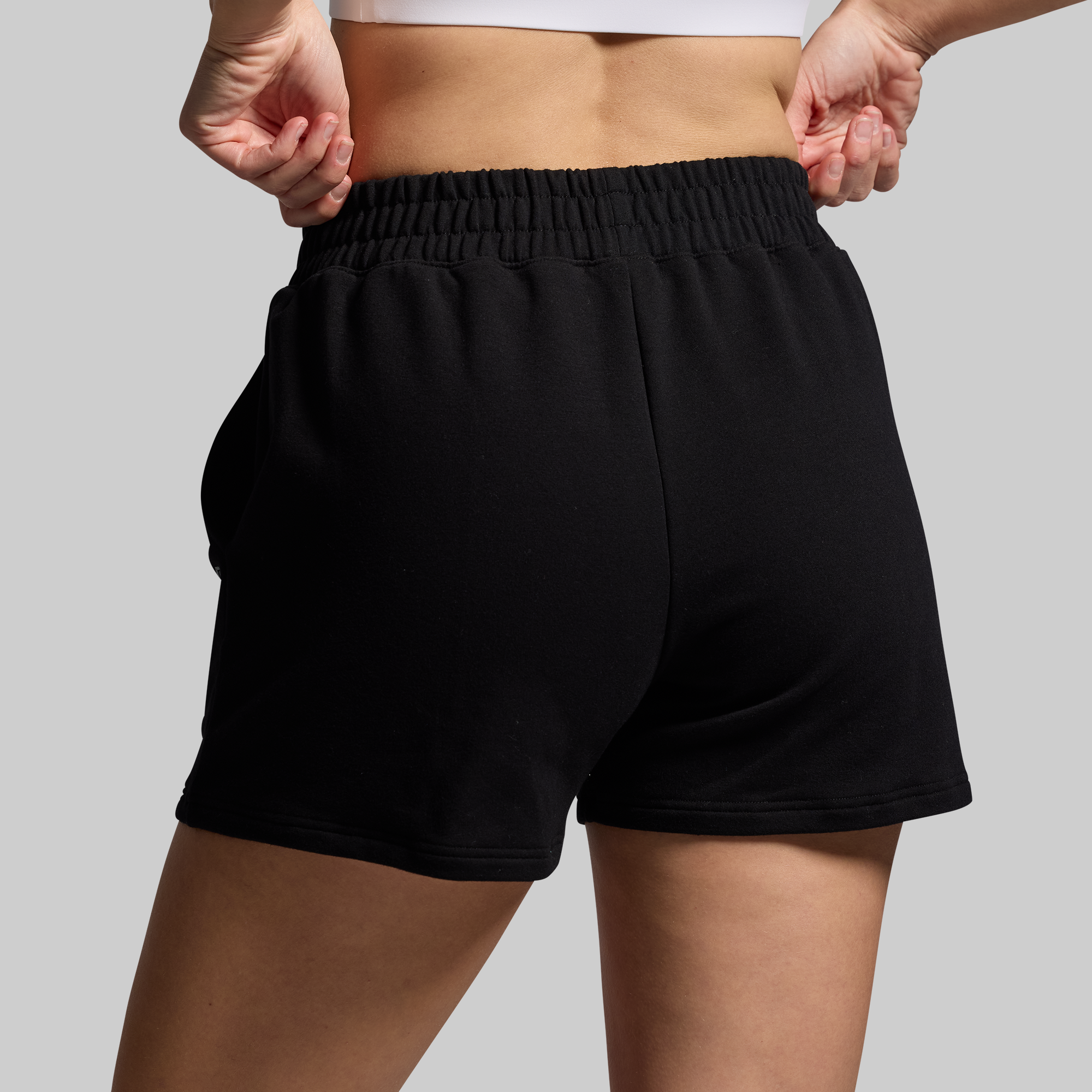 Women's High-Waisted Comfortable Workout Shorts - Black - Perfect for Running, Yoga & Gym