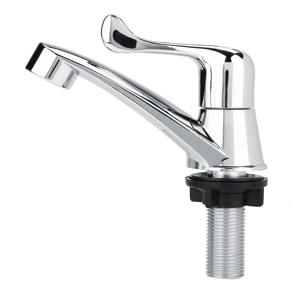 ABS Plastic Single Cold Water Faucet - G1/2 Thread Bathroom Basin & Kitchen Sink Tap with Tail Handle - Perfect for Home, RV, and Outdoor Use