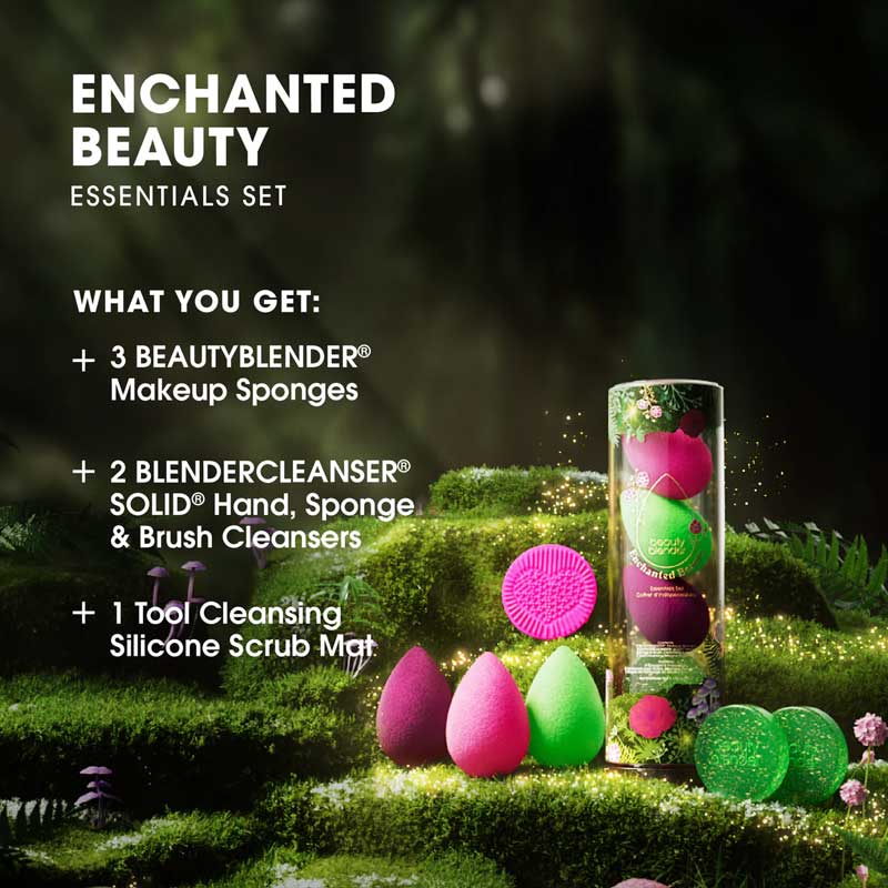 Beautyblender Enchanted Beauty Gift Set - Limited Edition Makeup Sponge & Blender Kit for Flawless Foundation Application - Perfect for Travel, Bridal & Professional Makeup Artists
