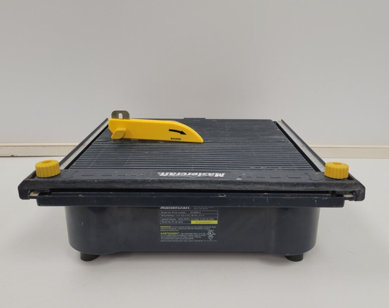 Mastercraft 55 6829 4 Tile Saw - Professional Wet Tile Cutter for Porcelain, Ceramic & Stone - Perfect for DIY Home Renovation & Bathroom Remodeling Projects