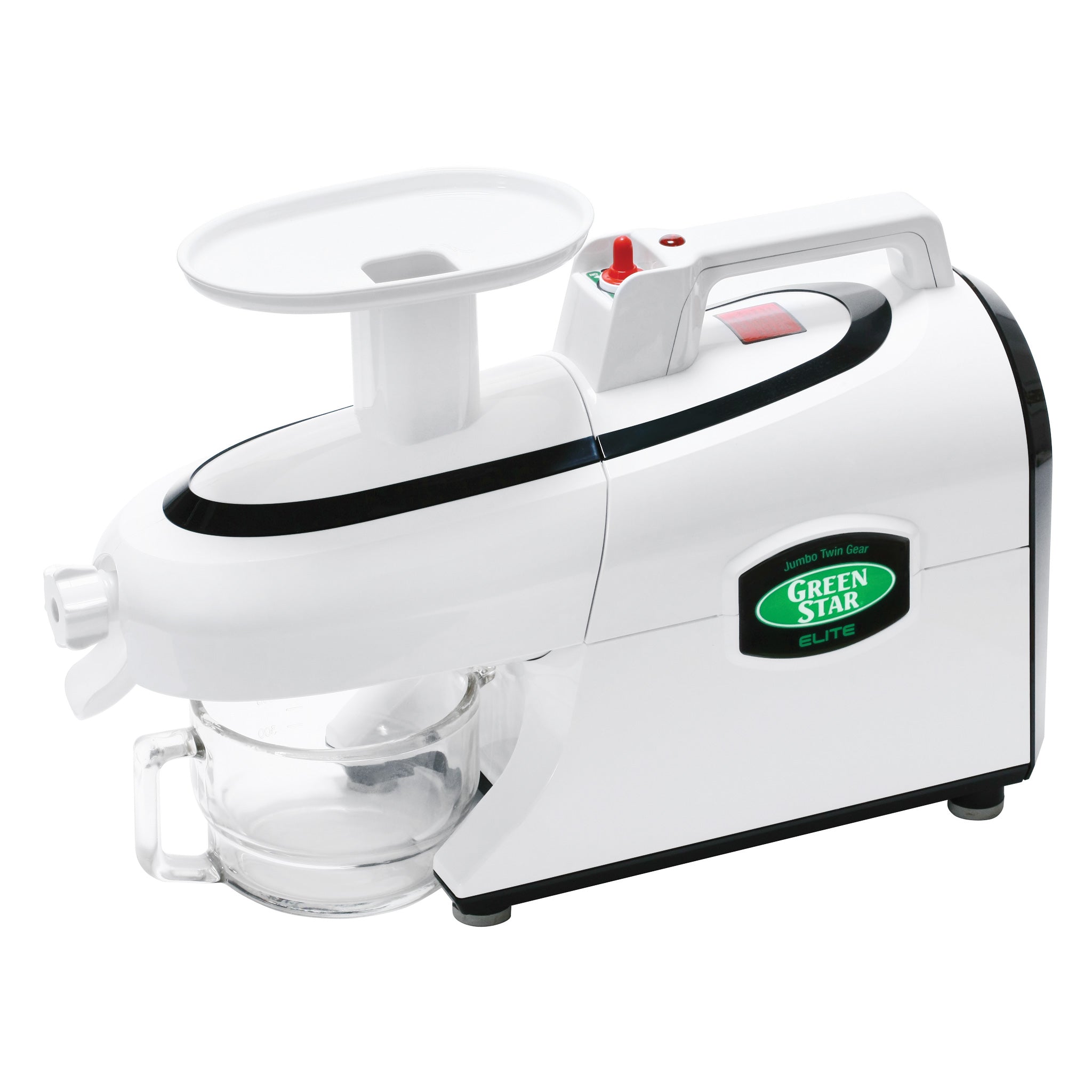 Greenstar® Elite Certified Refurbished Jumbo Twin Gear Slow Masticating Juicer - Cold Press Juice Extractor for Fruits, Vegetables & Leafy Greens - Perfect for Healthy Juicing at Home, Gym or Office