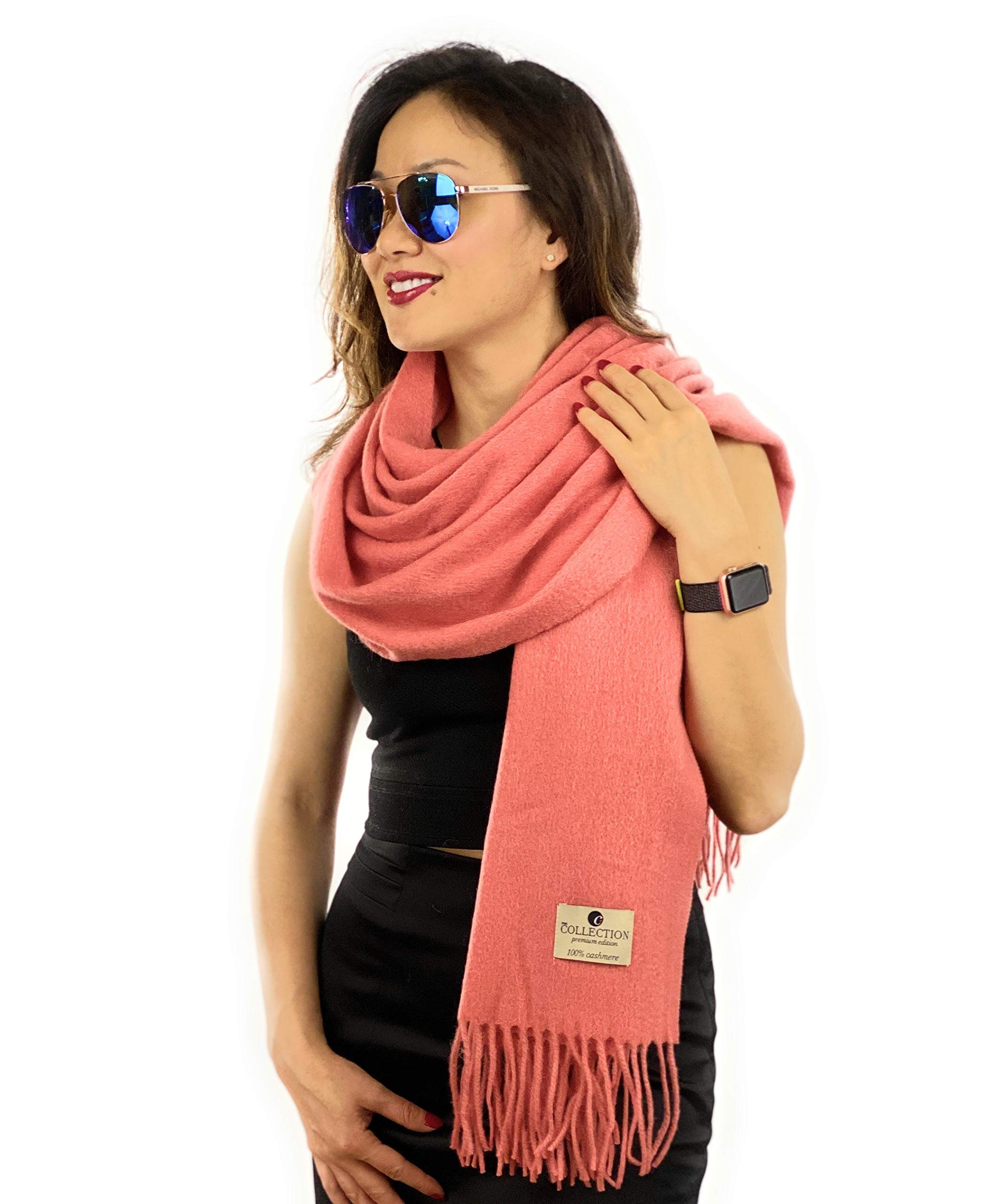 Luxury Cashmere Scarf for Women & Men - Premium Soft Warm Winter Shawl Wrap with Fringe, Large Blanket Scarf in Gift Box | Perfect for Cold Weather, Travel, Office & Gift Giving