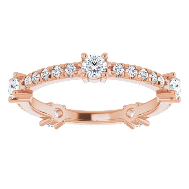 0.87 Carat Round Diamond Eternity Wedding Band - Sparkling Diamond Ring for Anniversary, Engagement & Special Occasions