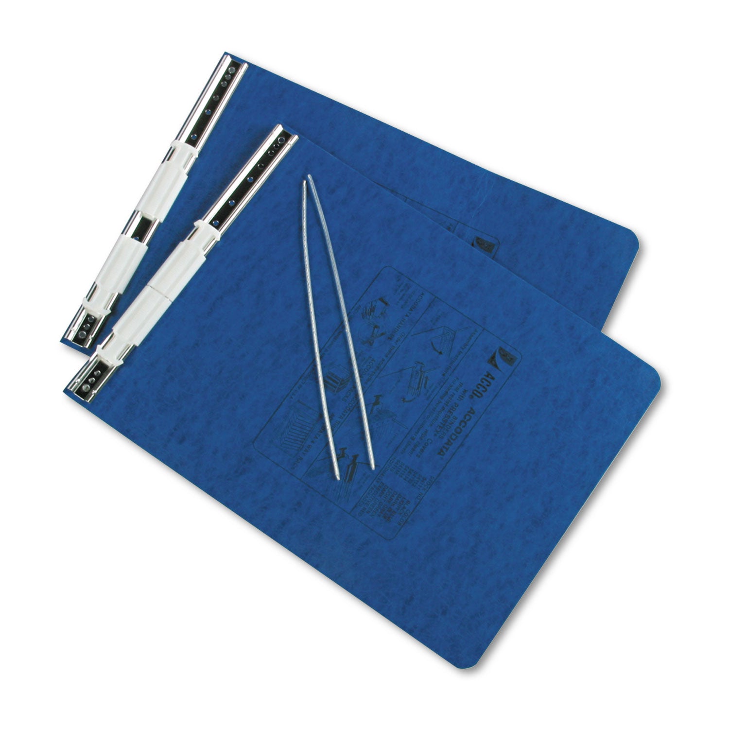 ACCO Presstex 2-Post Document Covers with Storage Hooks - 6 Capacity, 9.5 x 11 Inches, Dark Blue - Perfect for Office Filing, School Projects & Document Organization