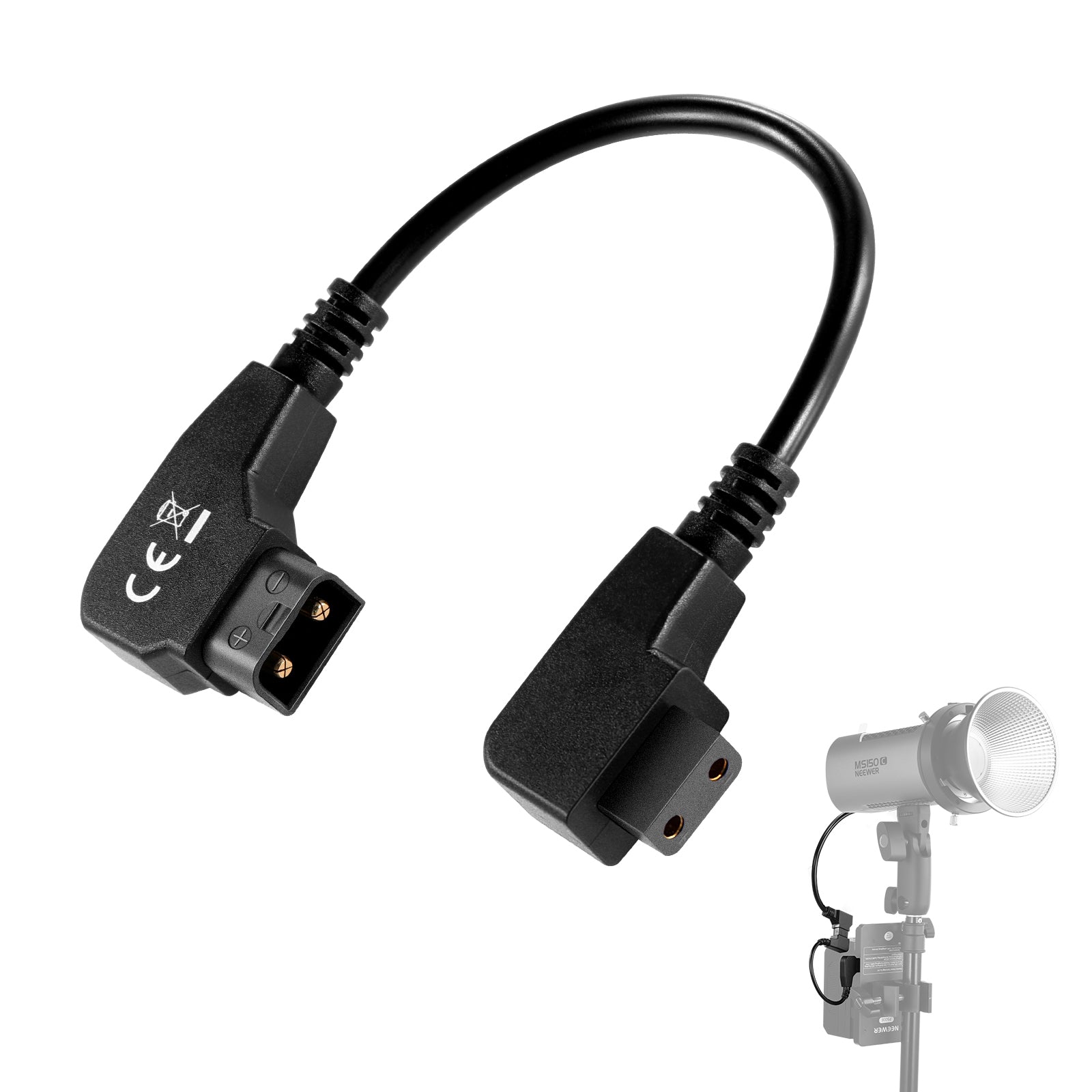 NEEWER NC012 D-Tap Male to D-Tap Female Extension Power Cable for Camera, LED Light & Film Equipment - 12V Power Supply Cord for Professional Photography & Videography