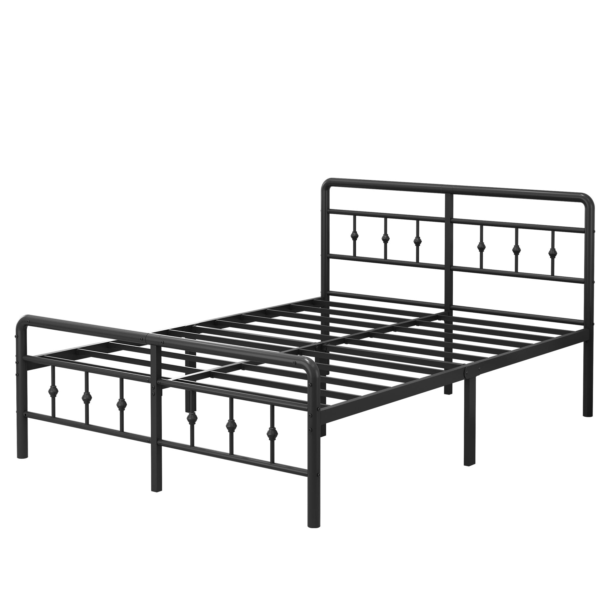 EMODA 16 Inch King Bed Frame with Headboard & Footboard - Heavy Duty Metal Platform Bed Frame, No Box Spring Needed, Easy Assembly - Perfect for Master Bedrooms & Guest Rooms