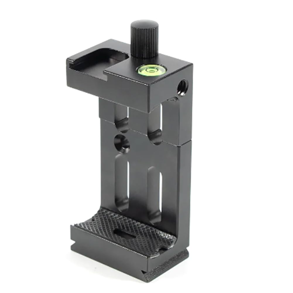 Rordigo Aluminum Tripod Bracket with Spirit Level & Cold Shoe Mount - Universal Phone Flashlight Holder for Photography, Vlogging & Live Streaming