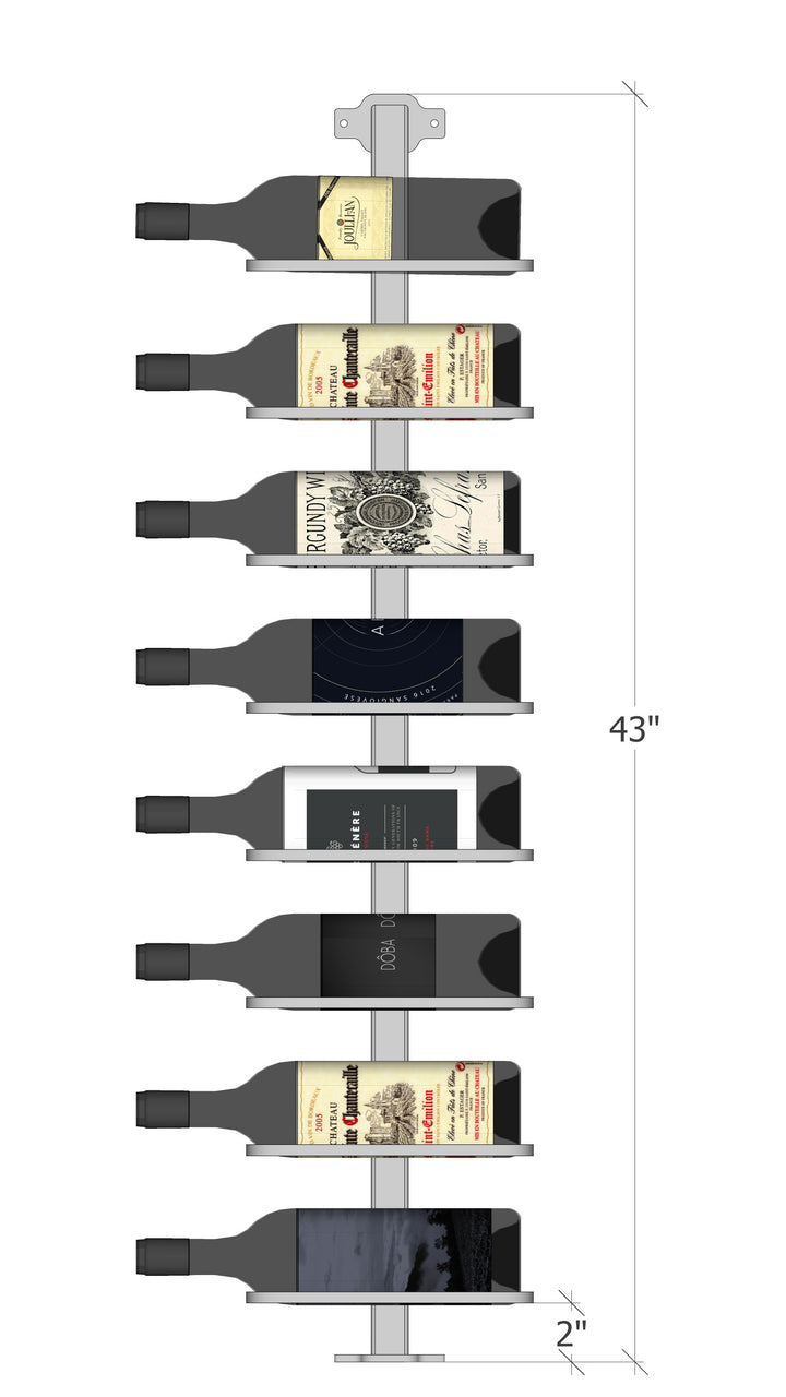 Urban Ironcraft Floor to Wall Wine Racks - Double Bottle Label Facing Pillar Series | Space-Saving Wine Storage for Home, Bar & Restaurant Decor