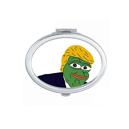 DIYthinker Funny Frog Design Portable Folding Makeup Mirror - Double Sided Travel Compact Mirror for Vanity, Makeup, Home & Travel Use