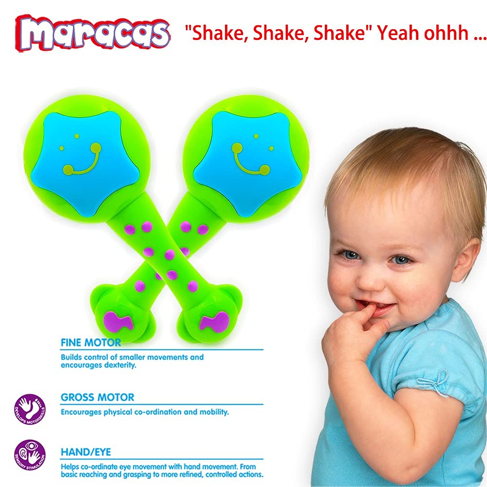 ISEE Baby Musical Maracas - Toddler Learning Toy for 2 Year Olds | First Instrument for Playtime & Early Development