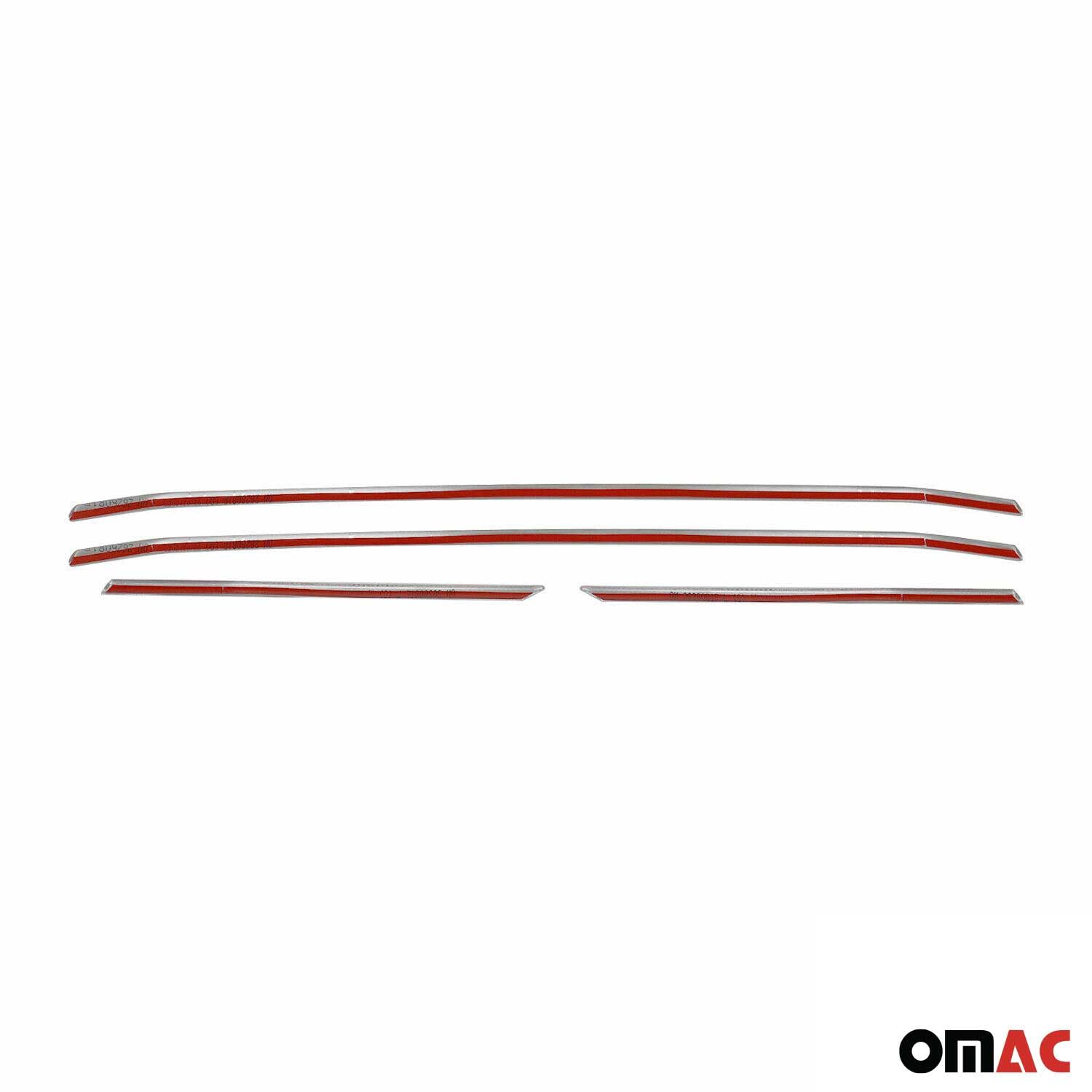OMAC Front Bumper Grill Trim Molding for Ford Transit 2021-2025 - Steel Silver 4 Piece Set | Durable Exterior Accessory for Van Customization & Protection