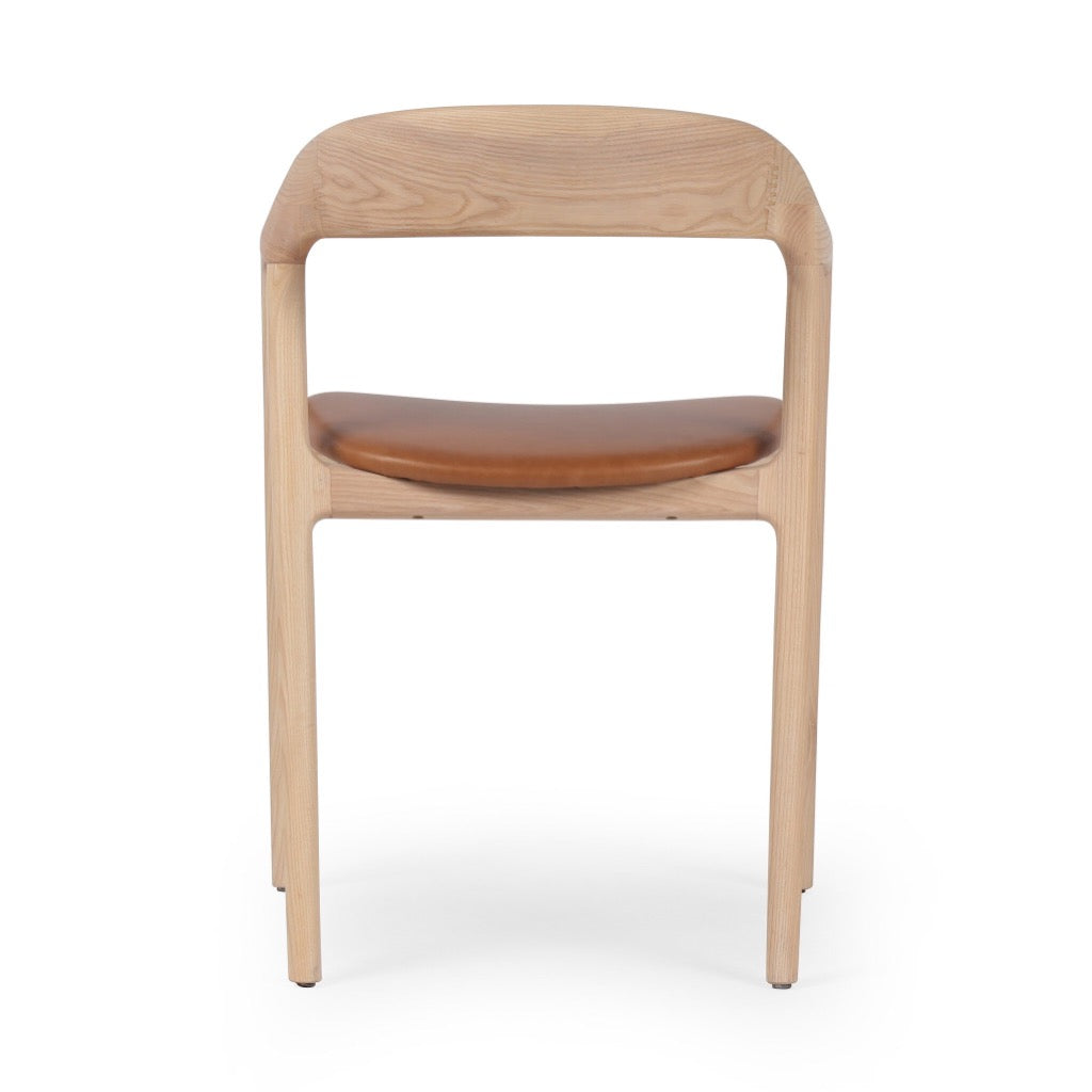 Amare Dining Armchair - Sonoma Butterscotch Upholstered Side Chair for Kitchen, Dining Room & Breakfast Nook - Comfortable Modern Seating for Home Decor