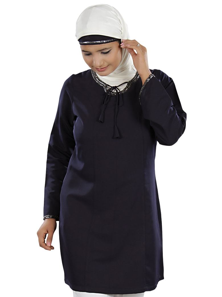 Alima Tunic Women's Casual Loose Fit Long Sleeve Blouse - Perfect for Work, Office, and Everyday Wear