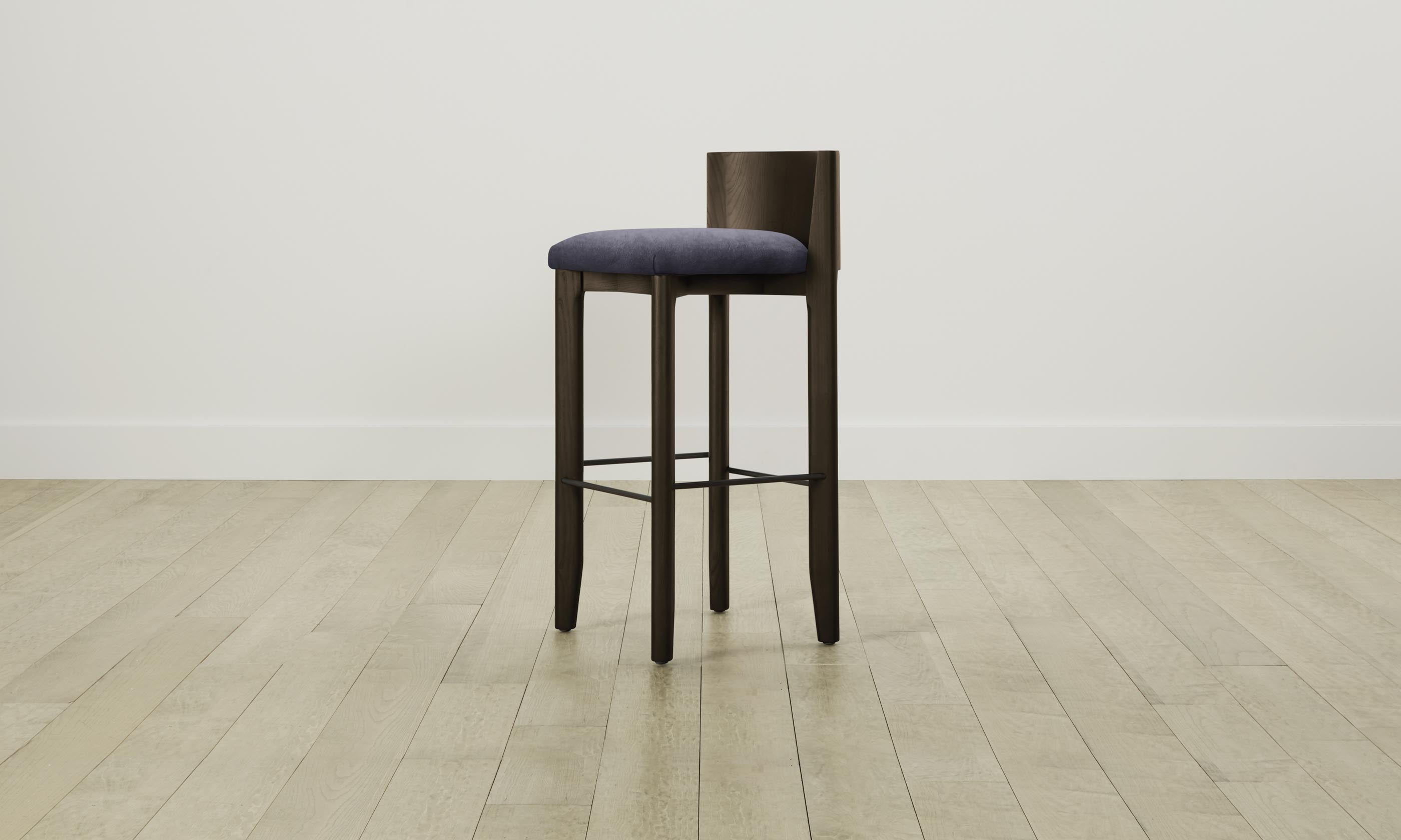 Delancey Bar & Counter Stool - Premium Performance Velvet Flannel Upholstery, Adjustable Height Modern Kitchen & Dining Stool for Home Bar, Breakfast Nook & Restaurant Use