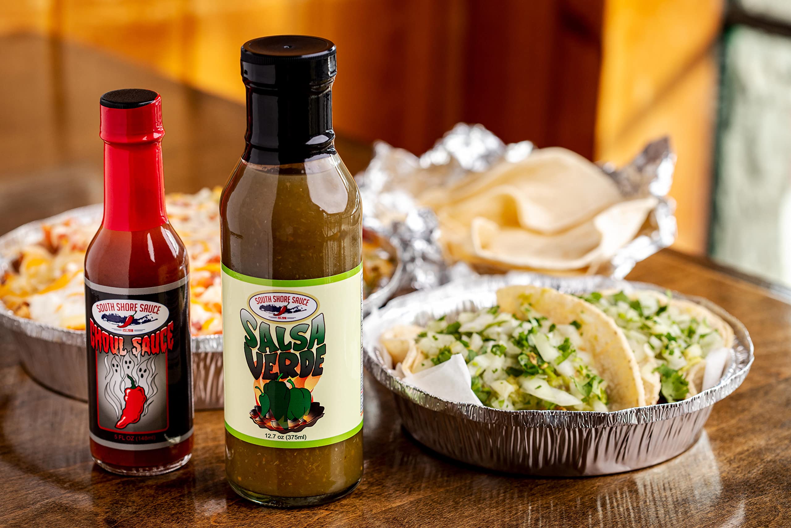 SOUTH SHORE SAUCE Gourmet Mild Spicy Salsa Verde with Jalapenos | Gluten Free Artisan Hot Sauce | Fresh Cooling Sweet Flavor | 12.7 Fl Oz Bottle | Perfect for Tacos, Nachos, Grilled Meats & Snacks