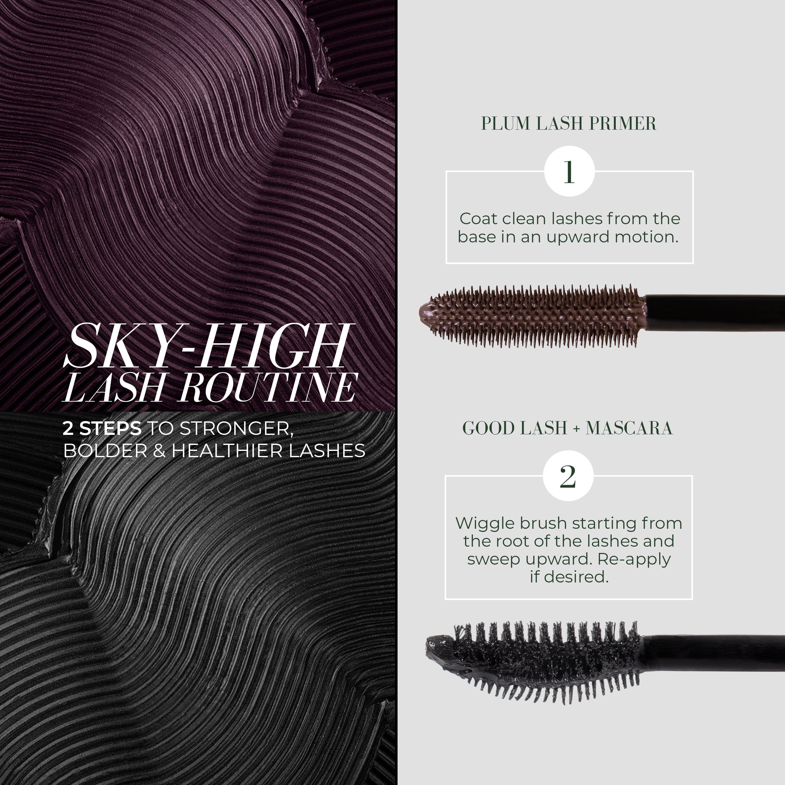 Plum Lash Primer - Volumizing & Lengthening Eyelash Base Coat for Stunning Eye Makeup | Perfect for Daily Wear, Special Occasions & Professional Makeup Artists
