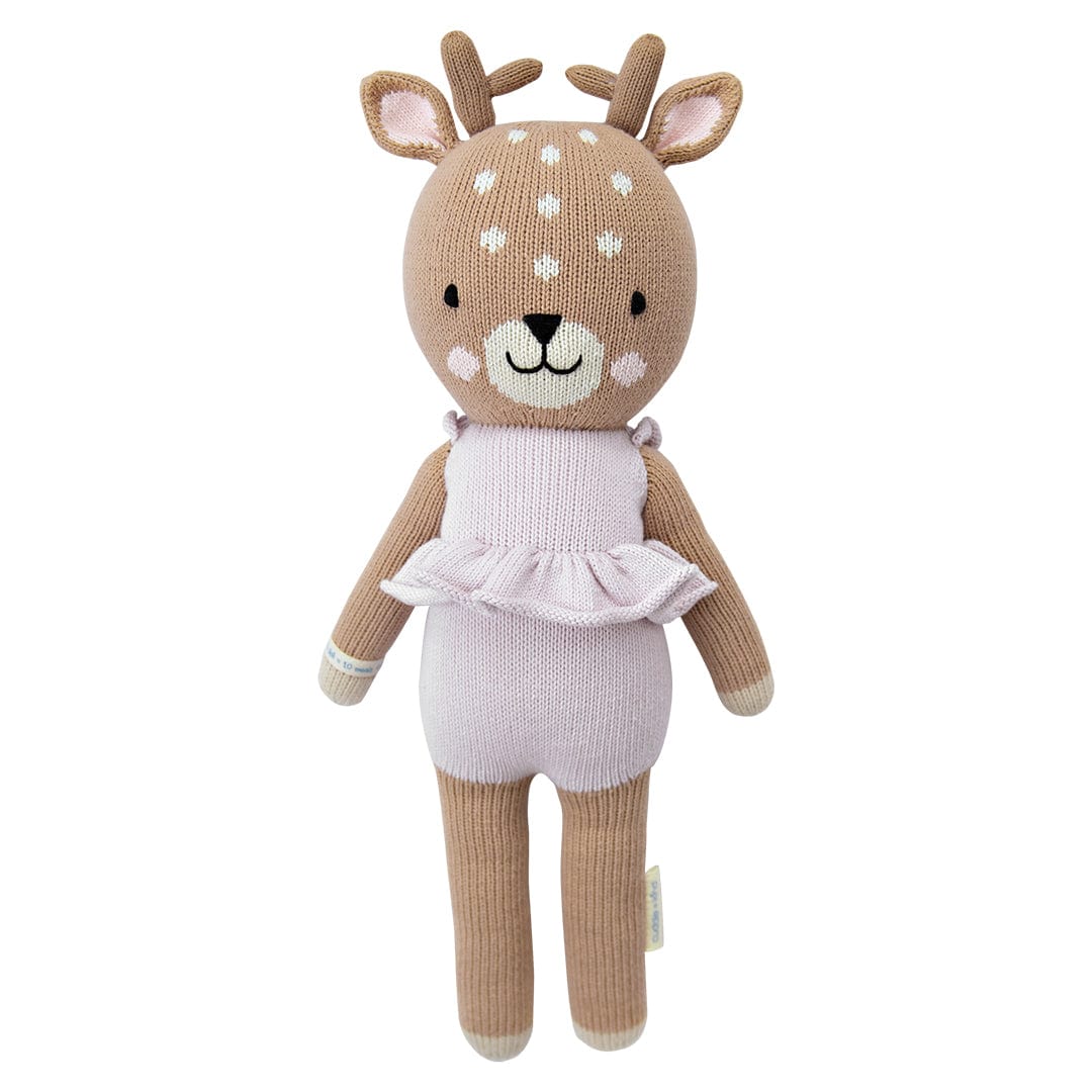 Cuddle+Kind Violet the Fawn Plush Stuffed Animal - Soft Huggable Deer Toy for Kids & Babies | Perfect for Nursery Decor, Gift Giving & Cuddle Time