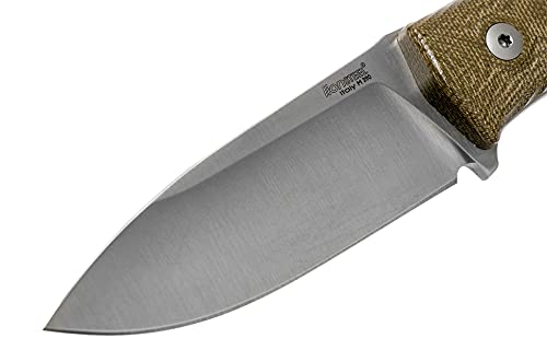 LionSTEEL M4 Fixed Blade Hunting Knife with FatCarbon Glow in Dark Carbon Fiber Handle - M390 Steel Blade, Full Tang Construction & Triple Stitched Leather Sheath | Perfect for Outdoor Camping, Survival, Bushcraft & Tactical Use | KAVISO Exclusive