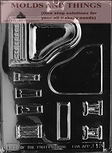 Premium PIANO Chocolate Candy Mold Set of 3 - Professional Silicone Baking Molds with Detailed Instructions - Perfect for DIY Chocolate Making, Cake Decorating & Holiday Gifts