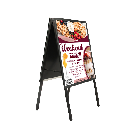 24x30 A-Frame Sign Holder with Security Screws - 1 1/4
