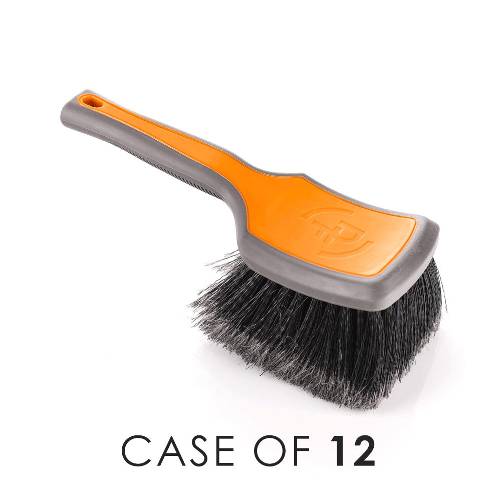 ProGrip Wheel Face Brush with Case - Heavy Duty Car Wheel Cleaner Brush for Deep Cleaning Tires, Rims & Hubcaps - Perfect for Auto Detailing, Car Wash & DIY Cleaning at Home or Garage