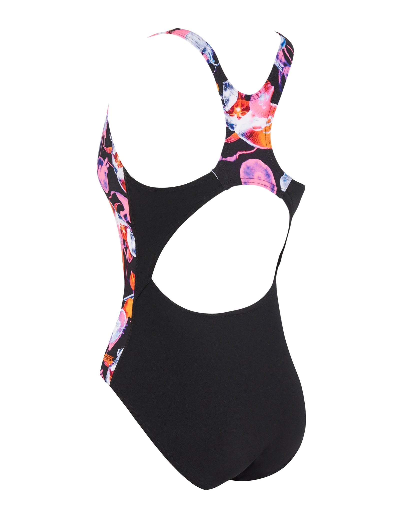 Sea Flowers Actionback Swimsuit - Black & Multicolor One-Piece Bathing Suit for Women | Perfect for Beach Vacations, Pool Parties & Summer Getaways