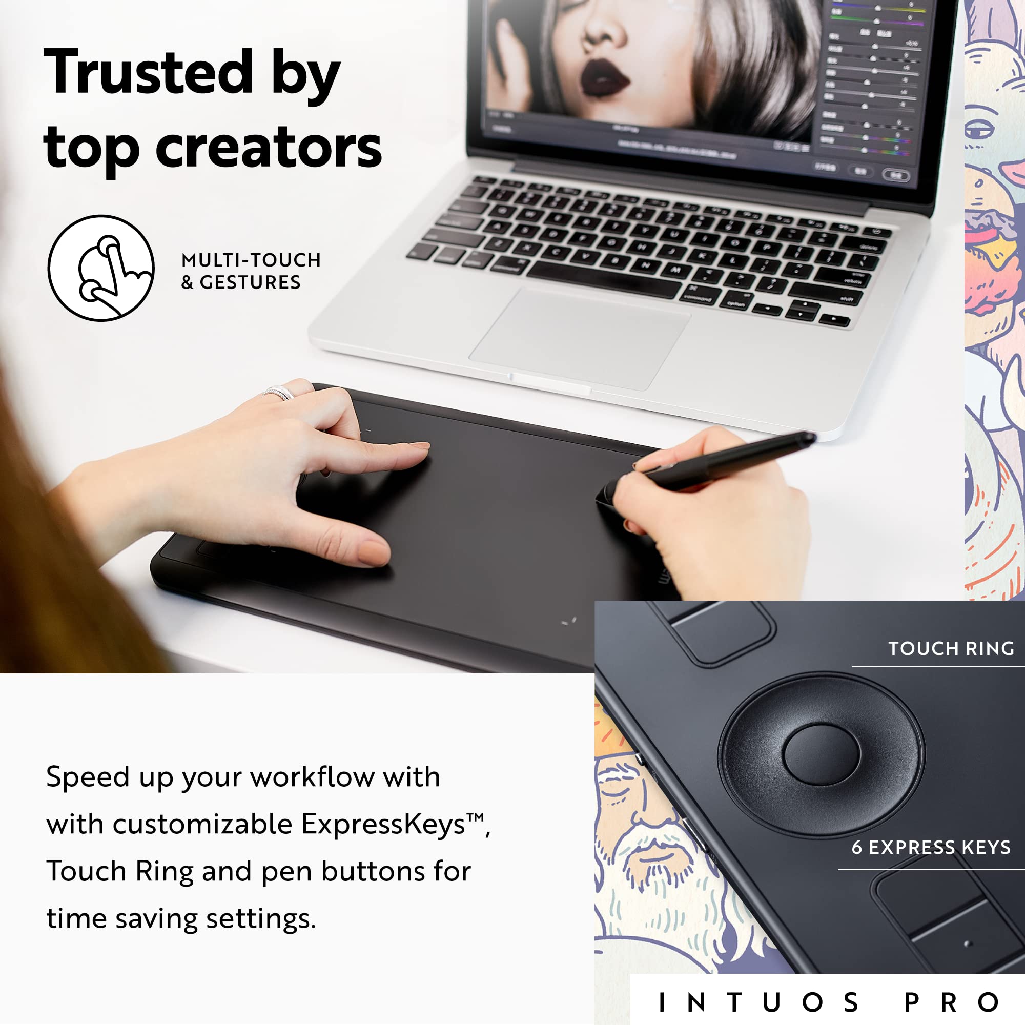 Wacom Intuos Pro Small Drawing Tablet 10.6