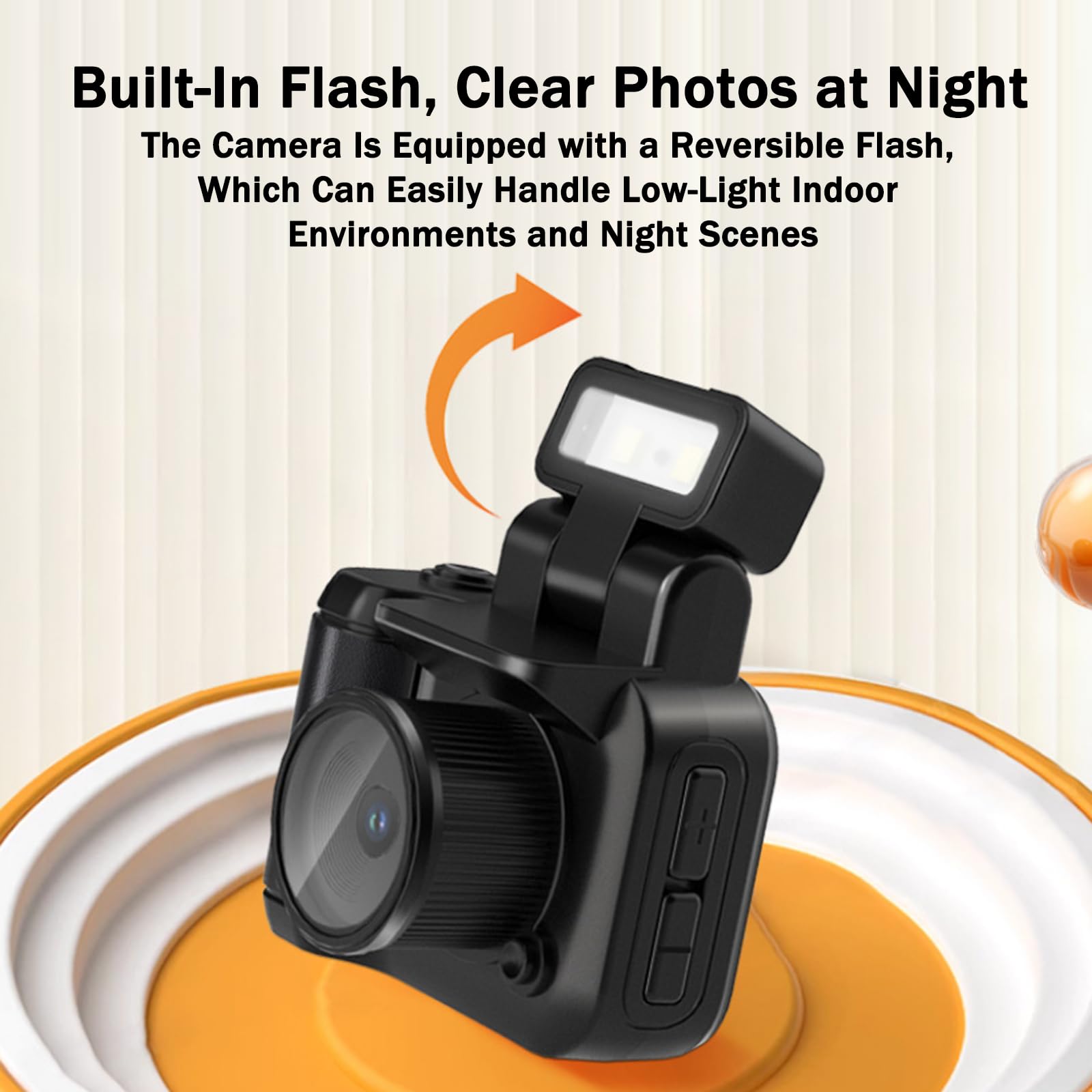 Miniretroflix Mini Retro Nostalgic Digital Camera - 1.44 Inch HD Screen, 1080p Video, LED Flash Light, Portable Keychain Camera for Travel, Parties & Everyday Memories