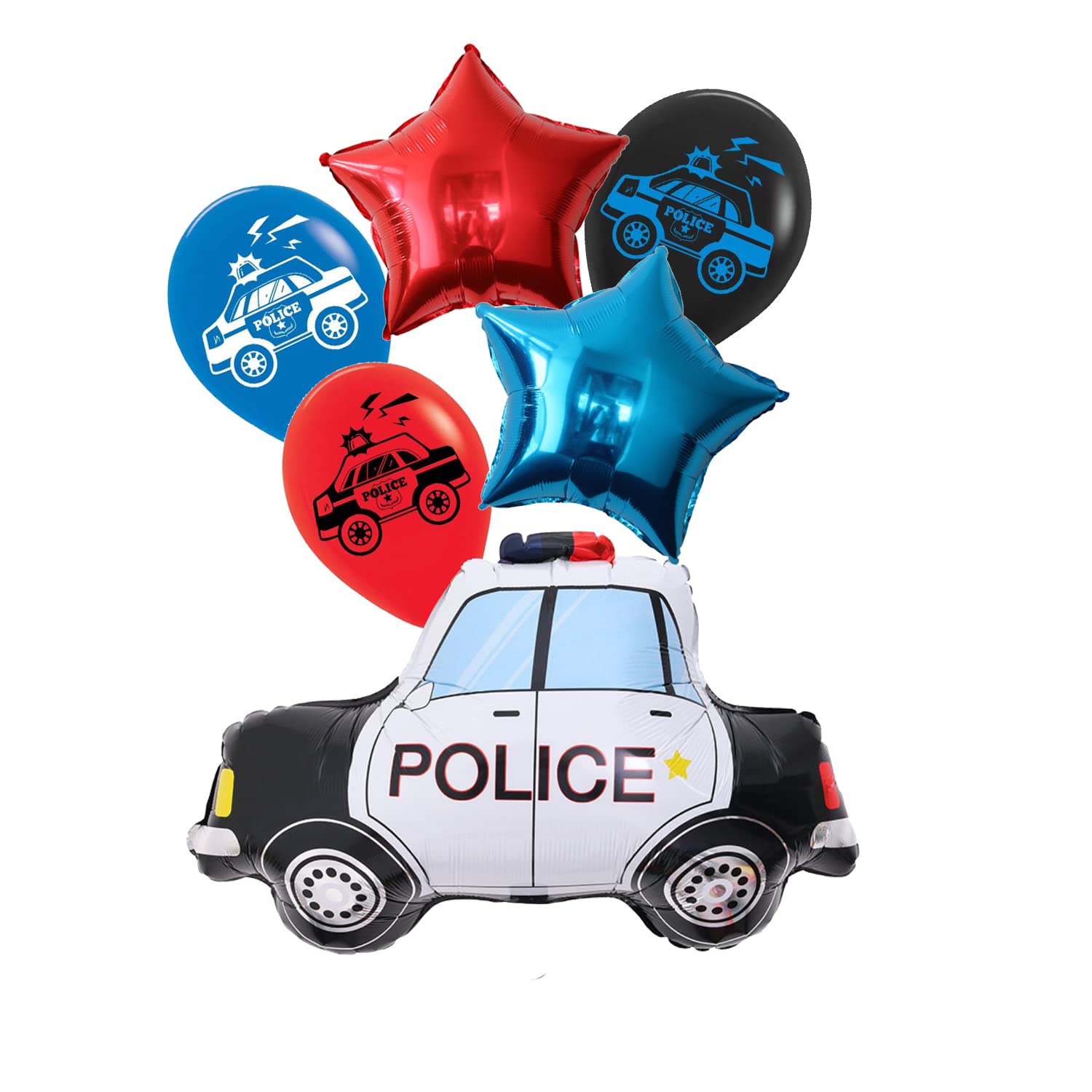 Police Car Balloon Set for Boys Birthday Party - Car Theme Party Decorations & Supplies - Perfect for Kids Birthday Decor, Baby Showers, and Themed Celebrations