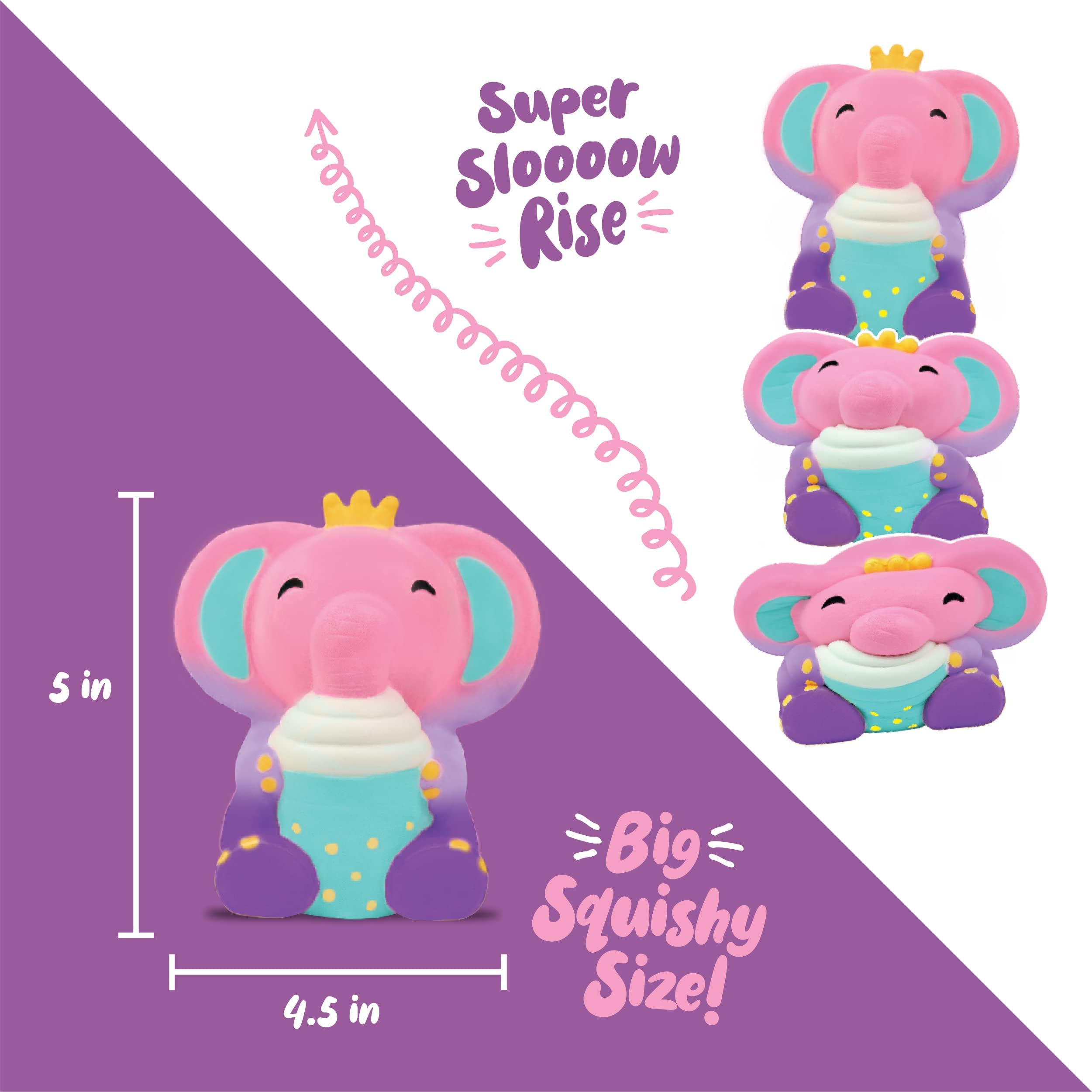 DOODLE HOG Elephant Squishy Painting Kit - Fun DIY Arts & Crafts for Kids Ages 8-12 - Slow Rise Squishy Animal Toys for Girls & Boys - Perfect Easter Basket Stuffers & Creative Gift Ideas - Great for Stress Relief, Party Favors & Sensory Play Activities