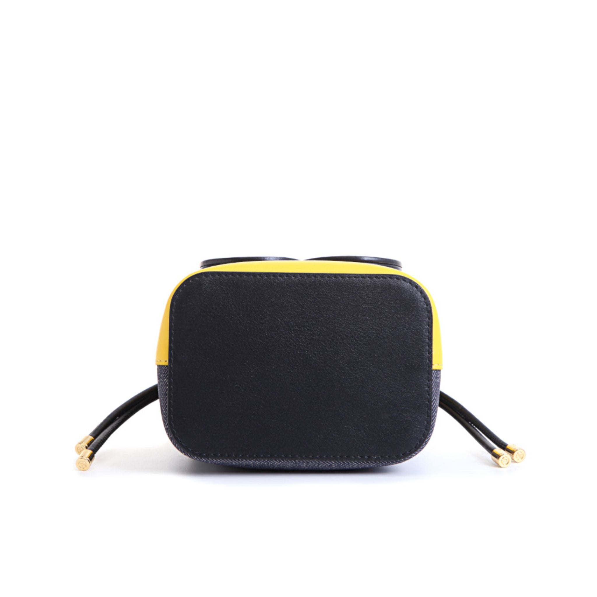FION Minions Denim Crossbody Bag with Leather Trim - Yellow & Black Shoulder Bag for Women - Perfect for Travel, Work, and Everyday Use
