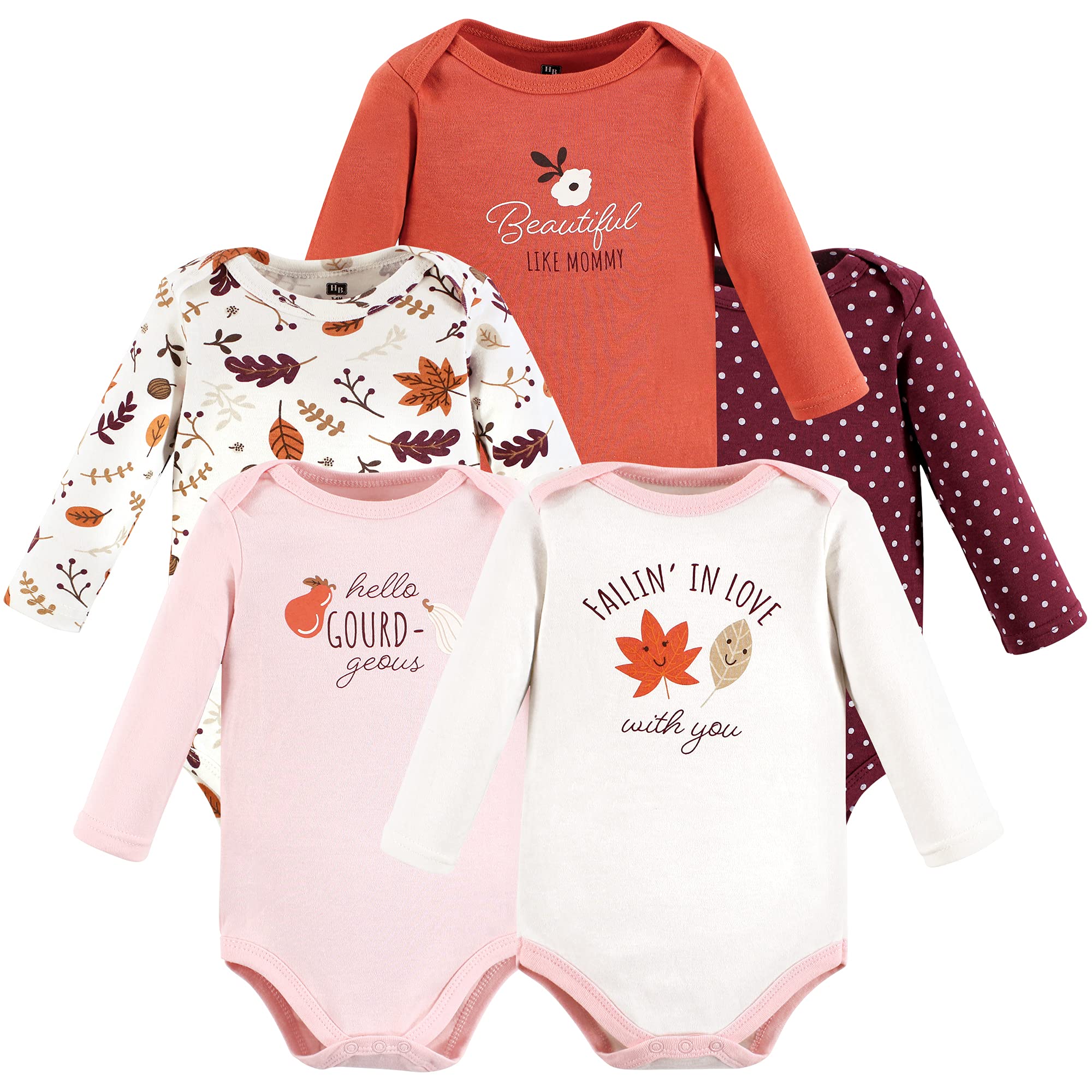 Hudson Baby Cotton Bodysuits - Unisex Long-Sleeve for Newborns & Infants
